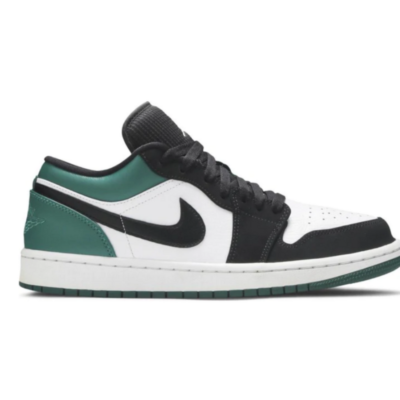 Tênis Nike Air jordan 1 Low White Black Mystic Green