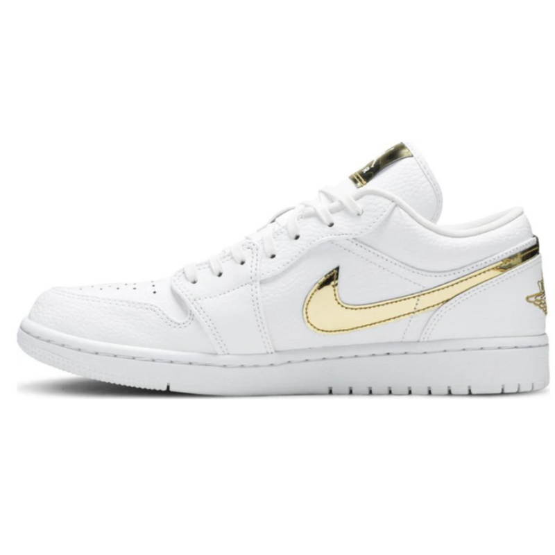 Tênis Air Jordan 1 Low Metallic Gold White