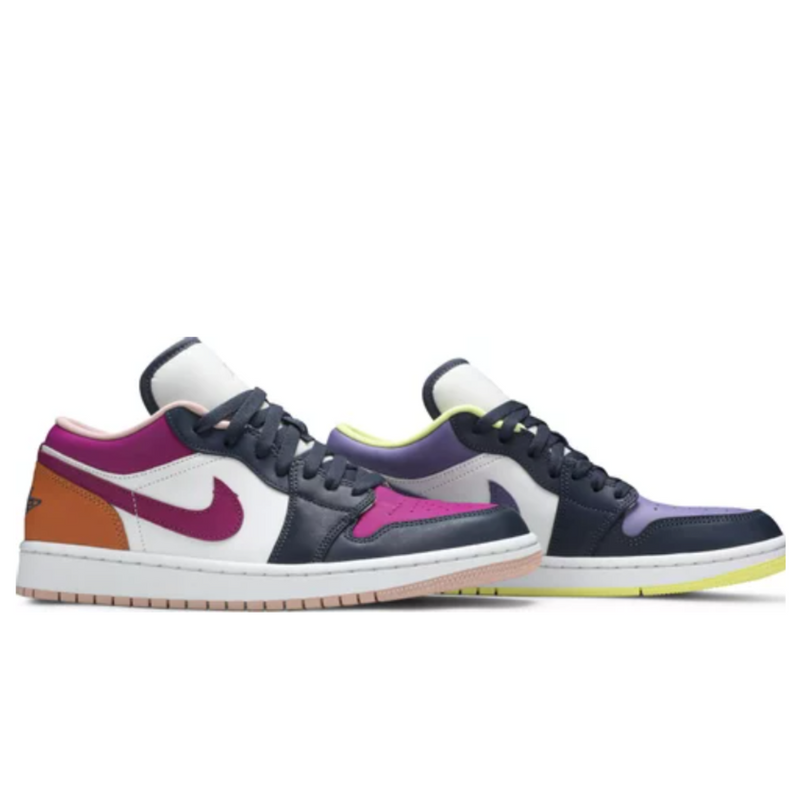 Tênis Air Jordan 1 Low SE 'Mismatched - Purple Magenta