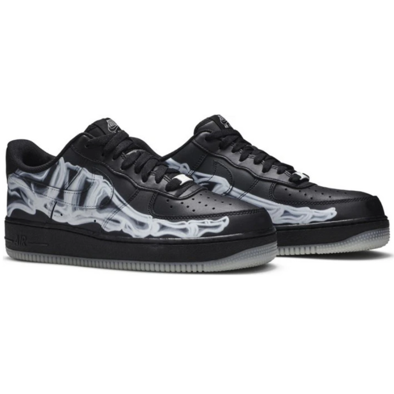 Tênis Air Force 1 Low Black Skeleton Halloween