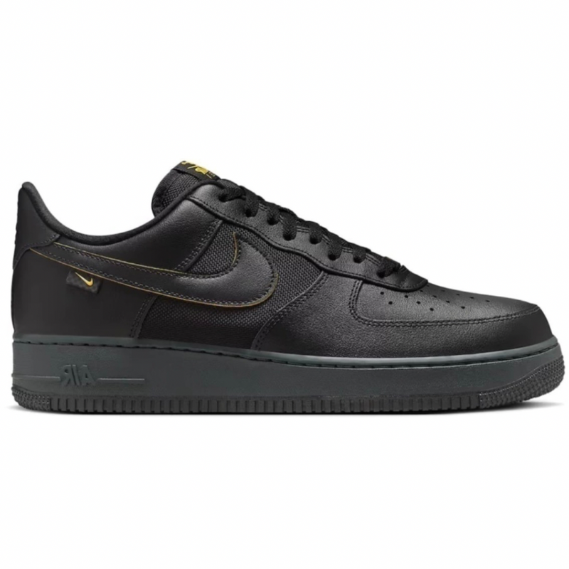 Tênis Nike Air Force 1 Black University Gold